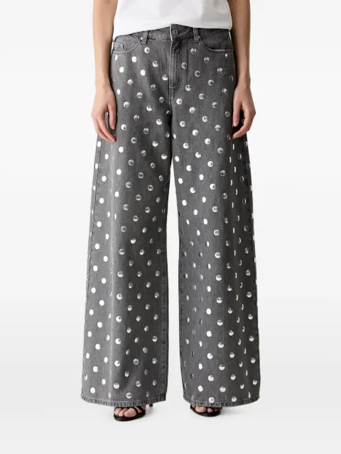 Karl Lagerfeld jeans anchos con apliques