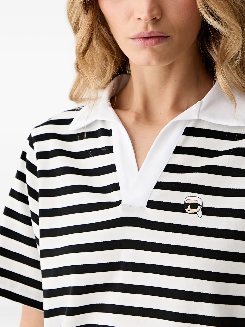 Karl Lagerfeld Poloshirt met logopatch Wit
