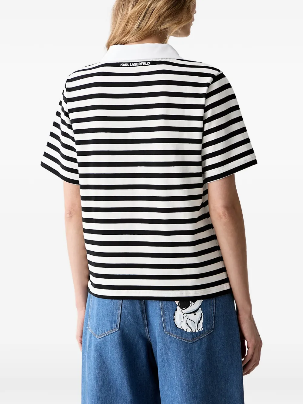 Karl Lagerfeld Poloshirt met logopatch Wit