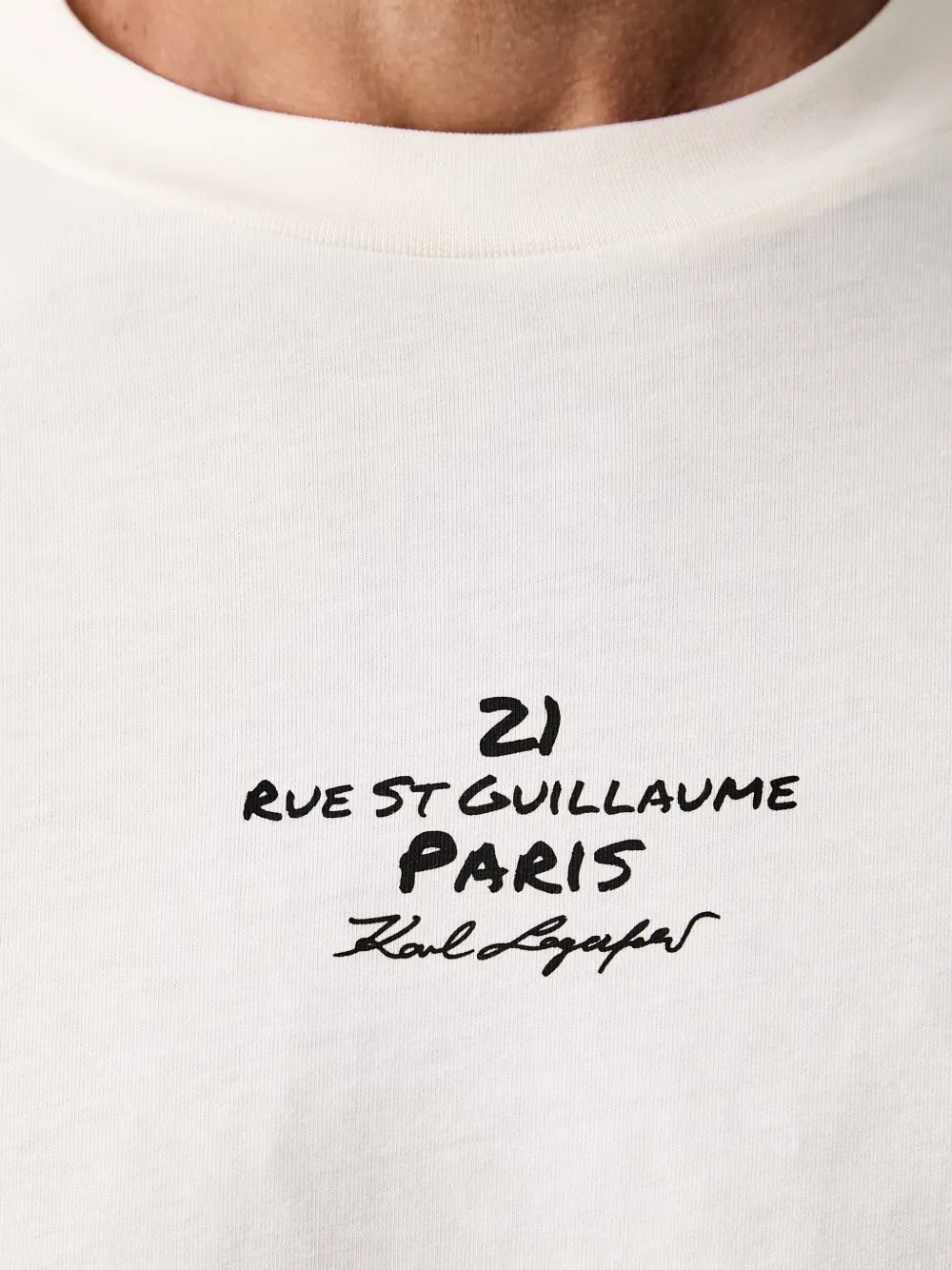 Karl Lagerfeld Rue St Guillaume T-shirt met grafische print Wit