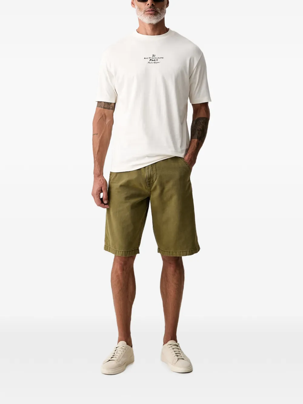 Karl Lagerfeld Rue St Guillaume T-shirt met grafische print Wit