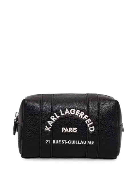 Karl Lagerfeld cosmetiquera con logo bordado
