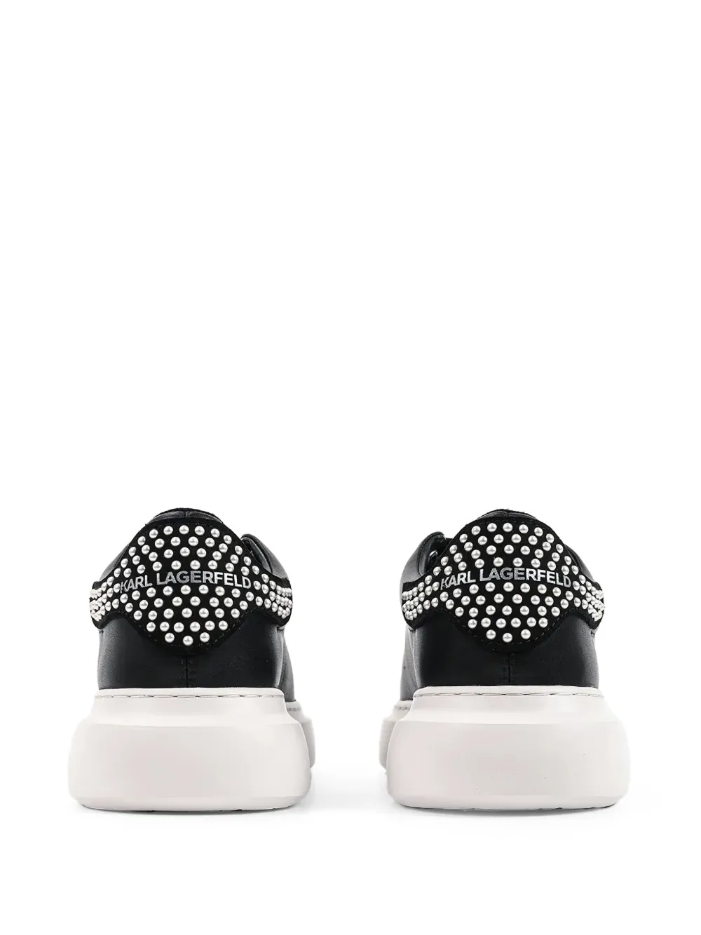 Karl Lagerfeld stud-embellished chunky-sole sneakers Zwart
