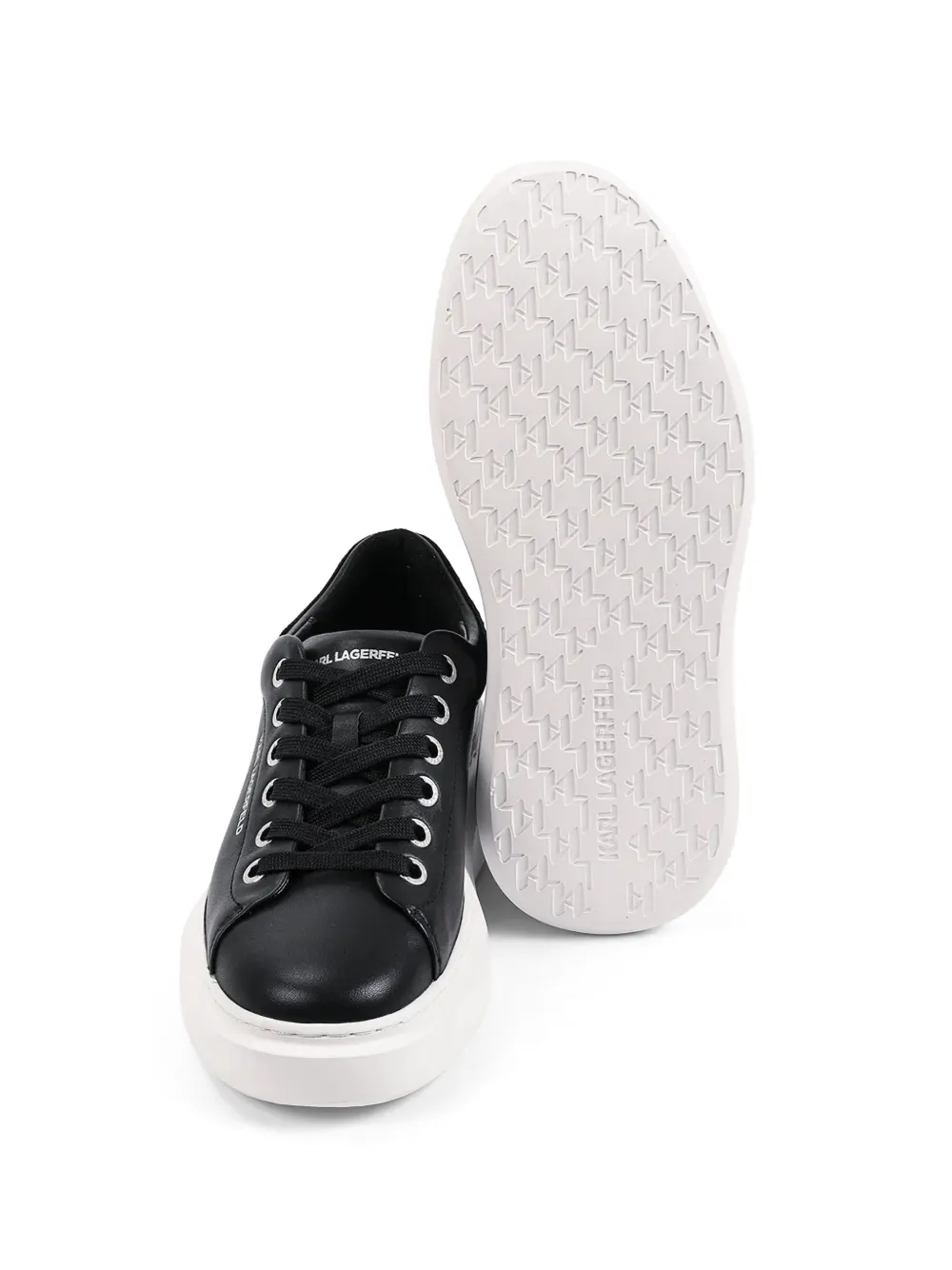 Karl Lagerfeld stud-embellished chunky-sole sneakers Zwart