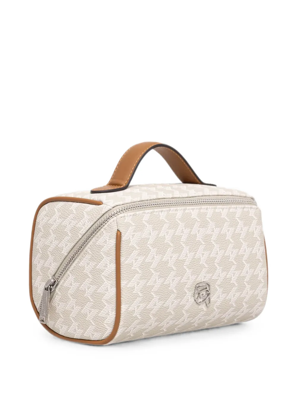 Karl Lagerfeld logo-print monogram make up bag - Toni neutri