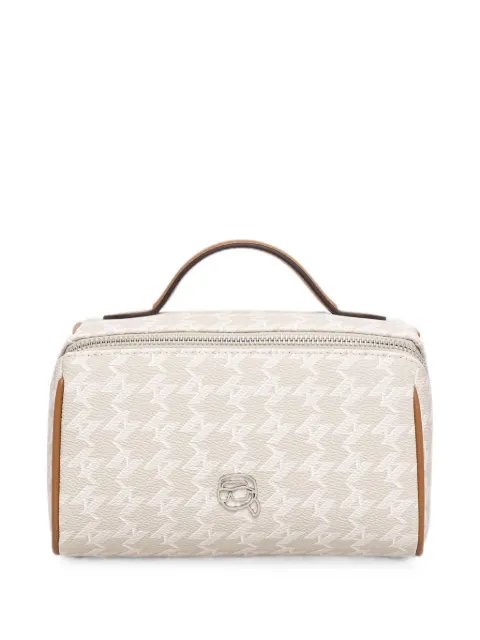 Karl Lagerfeld cosmetiquera con monograma y logo estampado