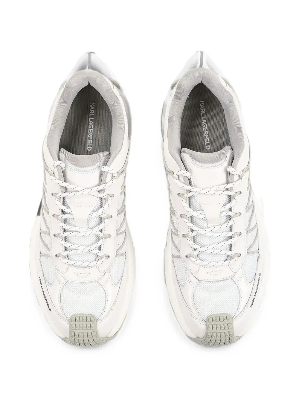 Karl Lagerfeld panelled chunky-sole sneakers Wit