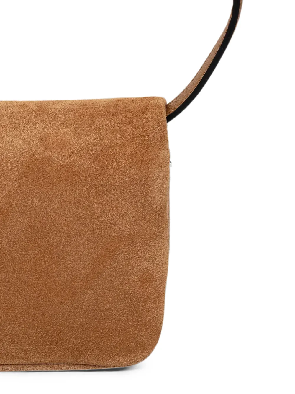 Karl Lagerfeld Suède schoudertas met logoplakkaat Bruin