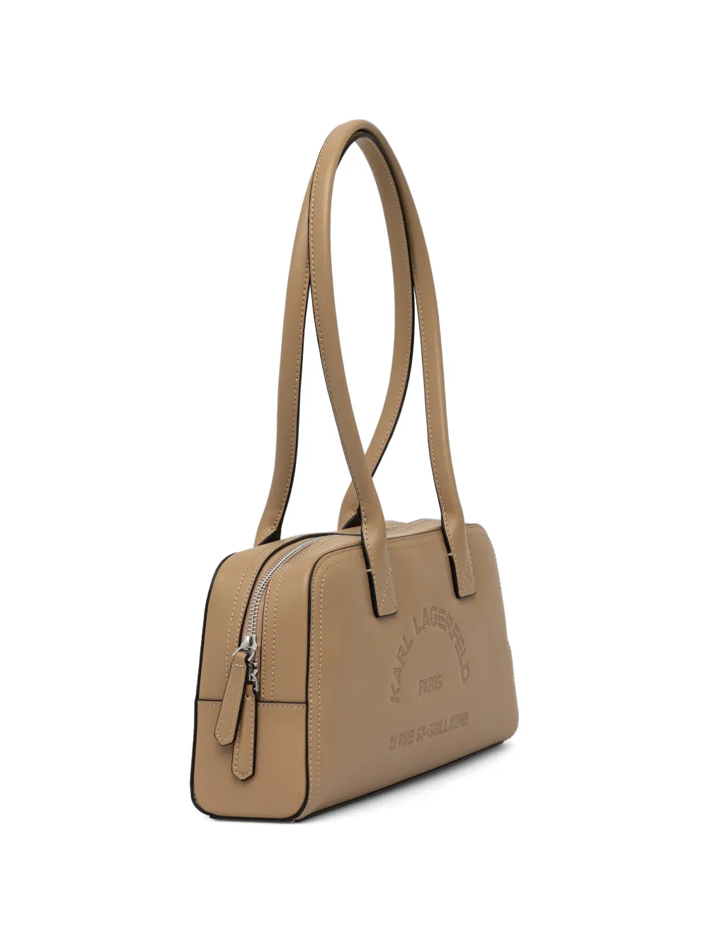 Karl Lagerfeld perforated-logo tote bag Beige