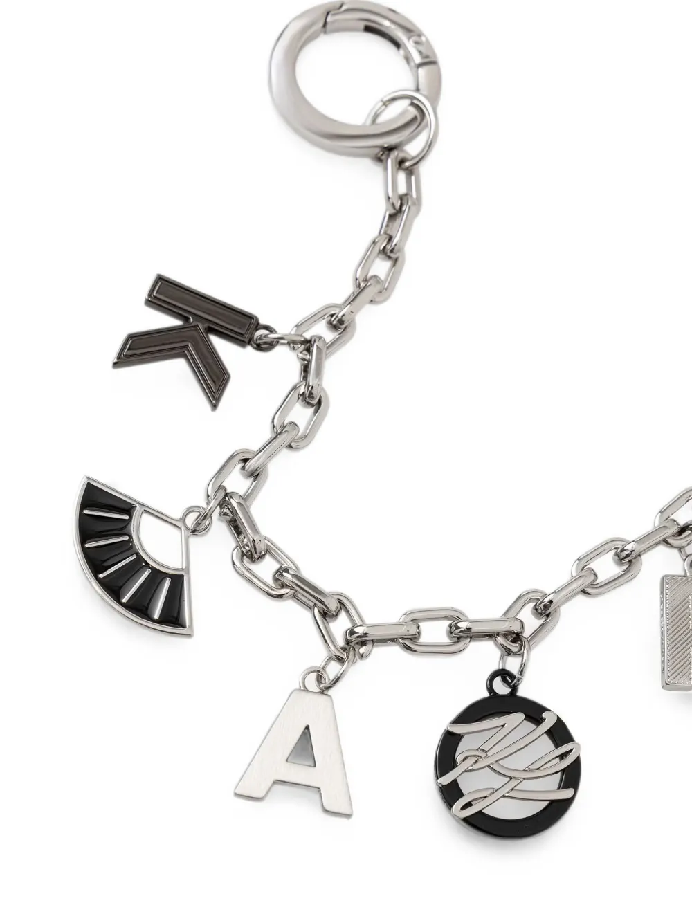 Karl Lagerfeld Sleutelhanger met logo amulet Zilver