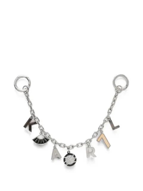 Karl Lagerfeld logo-charm chain keyring