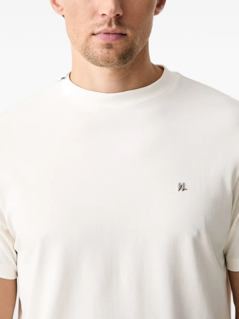 Karl Lagerfeld T-shirt met logoplakkaat Wit