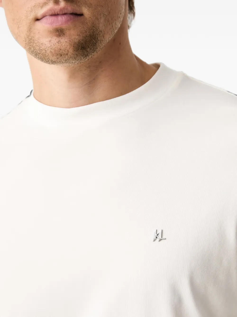 Karl Lagerfeld T-shirt met logoplakkaat Wit