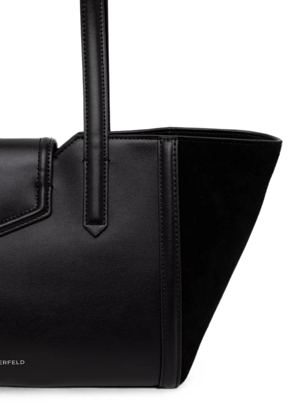 Karl Lagerfeld Shopper met logoplakkaat Zwart