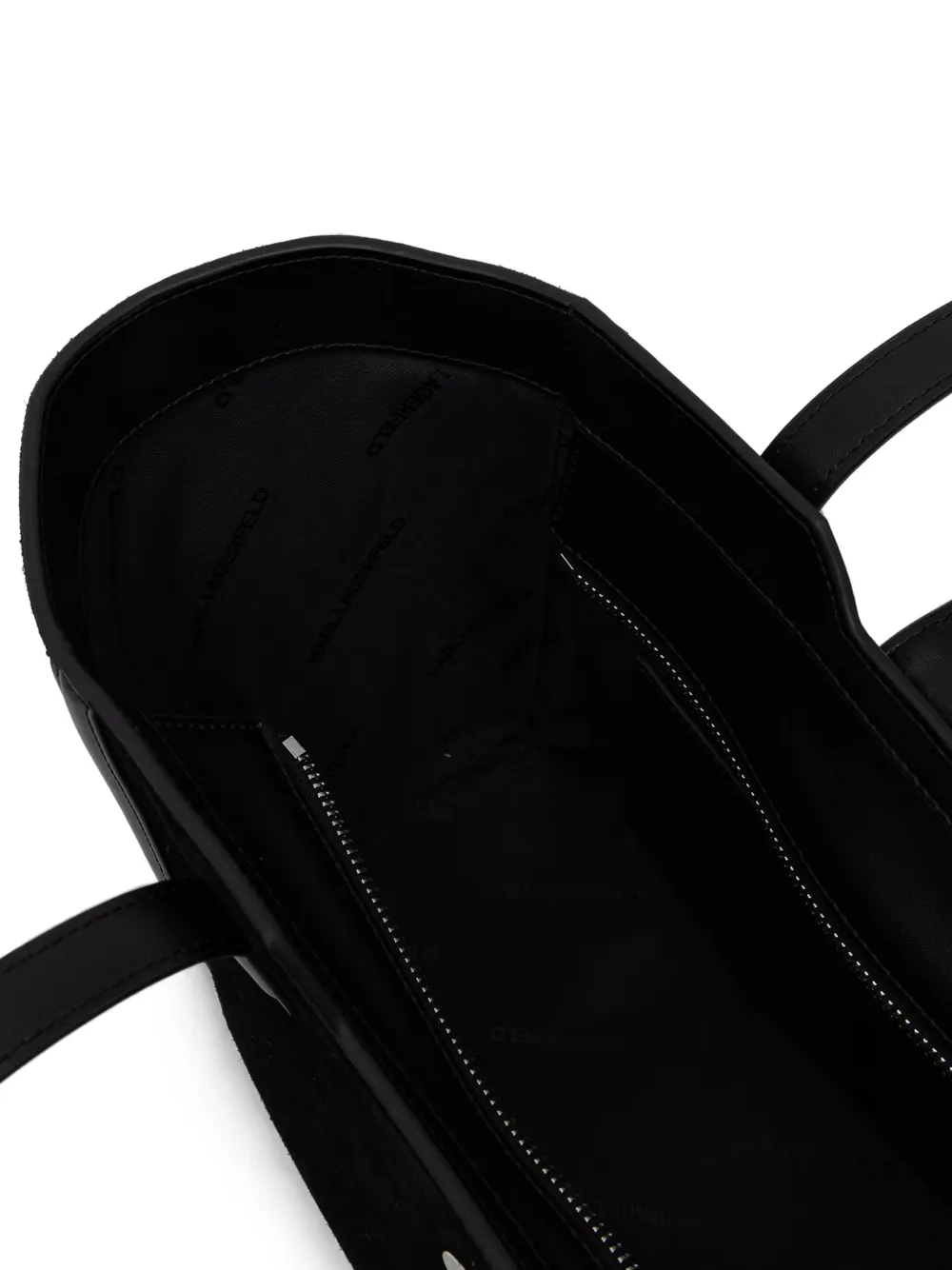 Karl Lagerfeld Shopper met logoplakkaat Zwart
