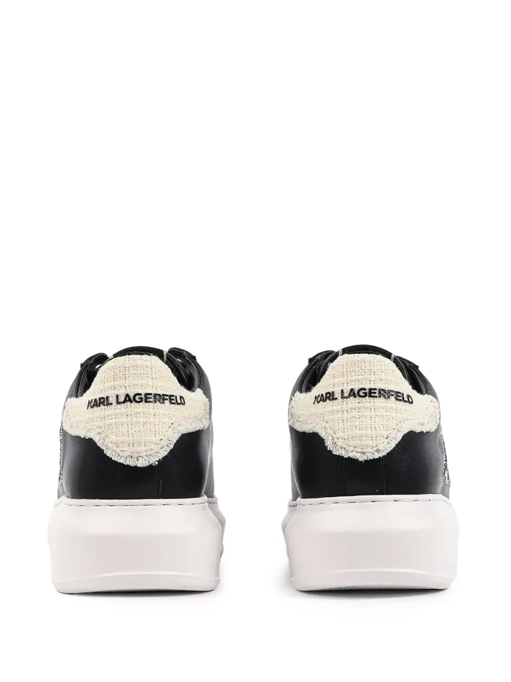Karl Lagerfeld embroidered logo-patch sneakers Zwart