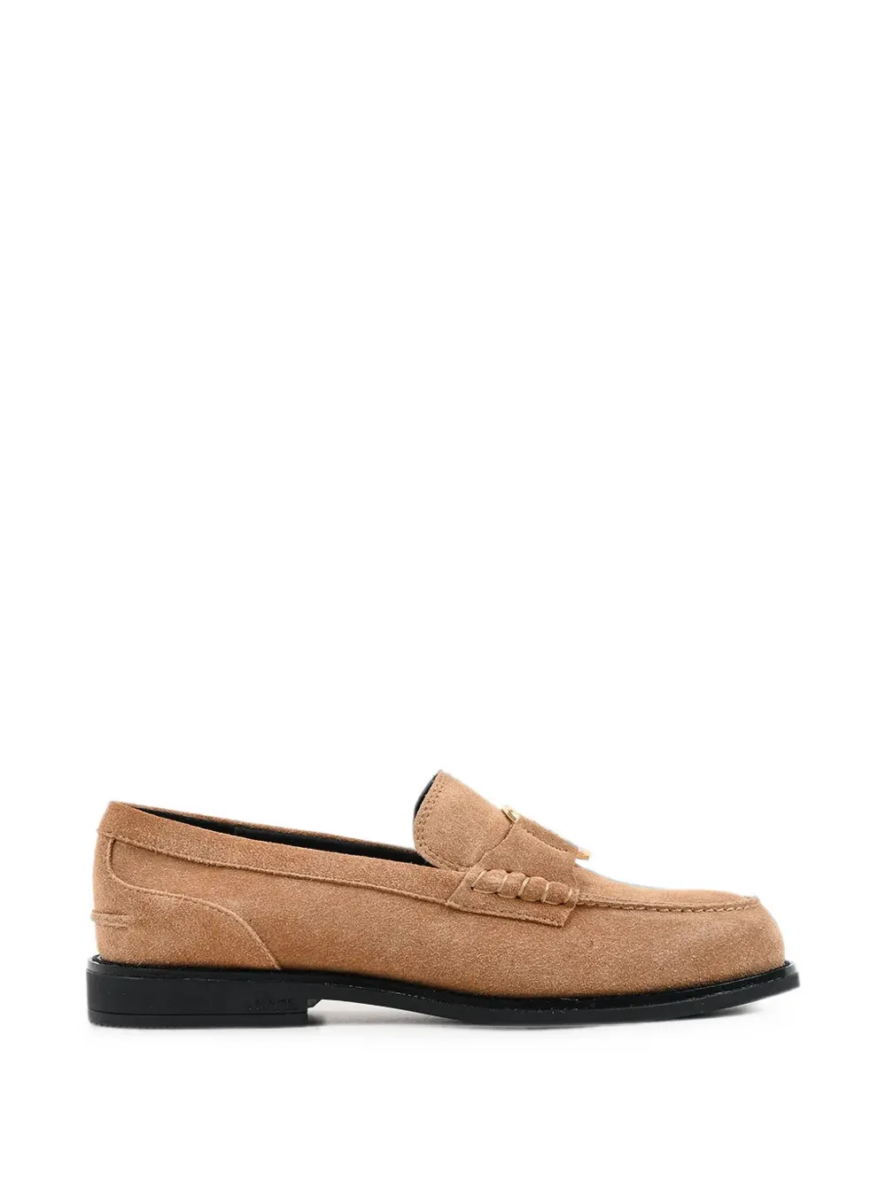 Karl Lagerfeld logo-plaque suede loafers - Toni neutri
