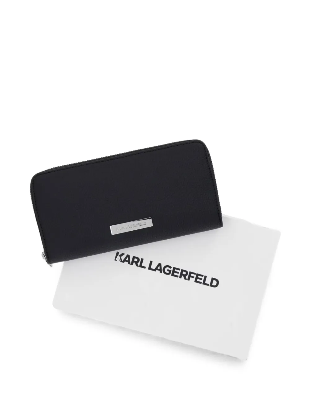 Karl Lagerfeld Ikon Pebble portemonnee Zwart