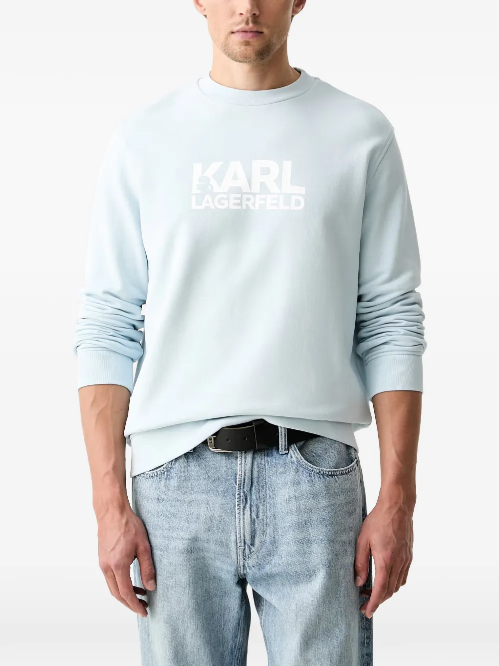 Karl Lagerfeld logo-print sweatshirt - Blu