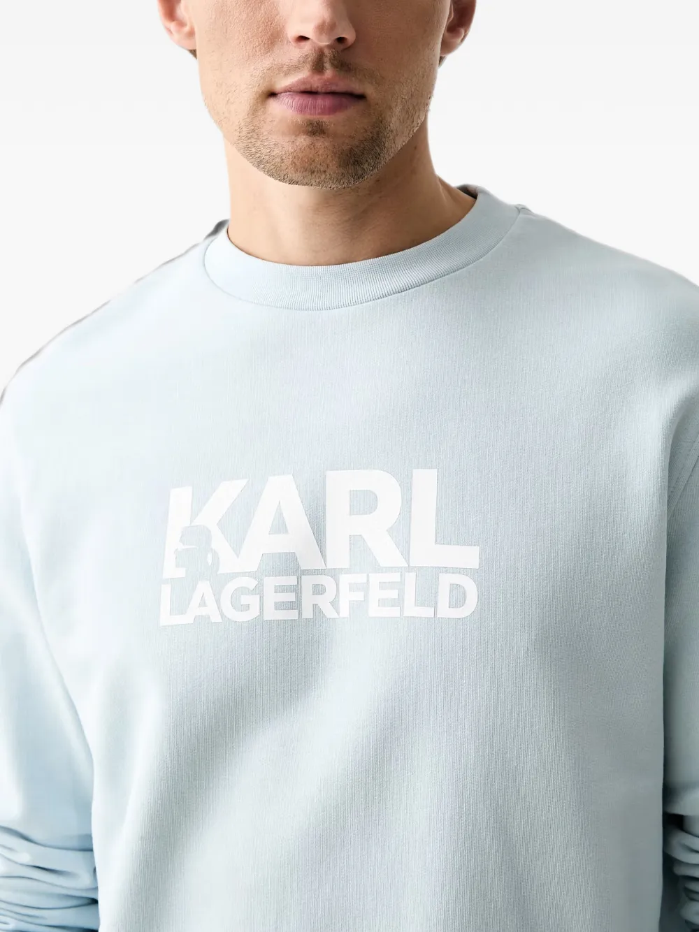 Karl Lagerfeld Sweater met logoprint Blauw