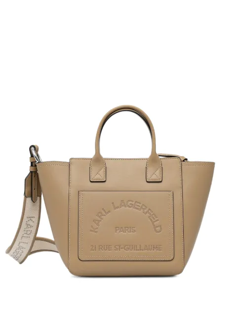 Karl Lagerfeld perforated logo-strap tote bag