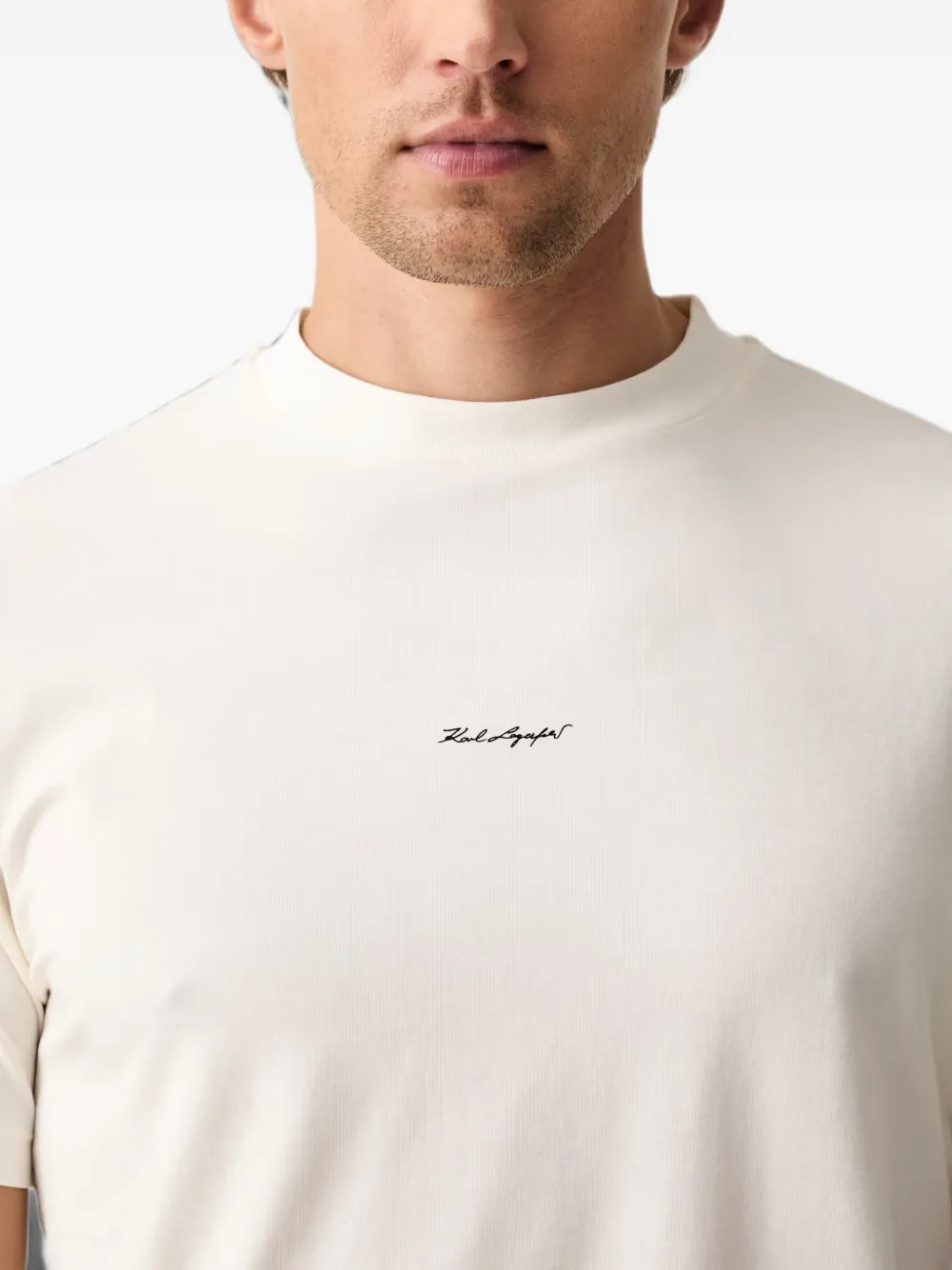 Karl Lagerfeld T-shirt met logoprint Beige
