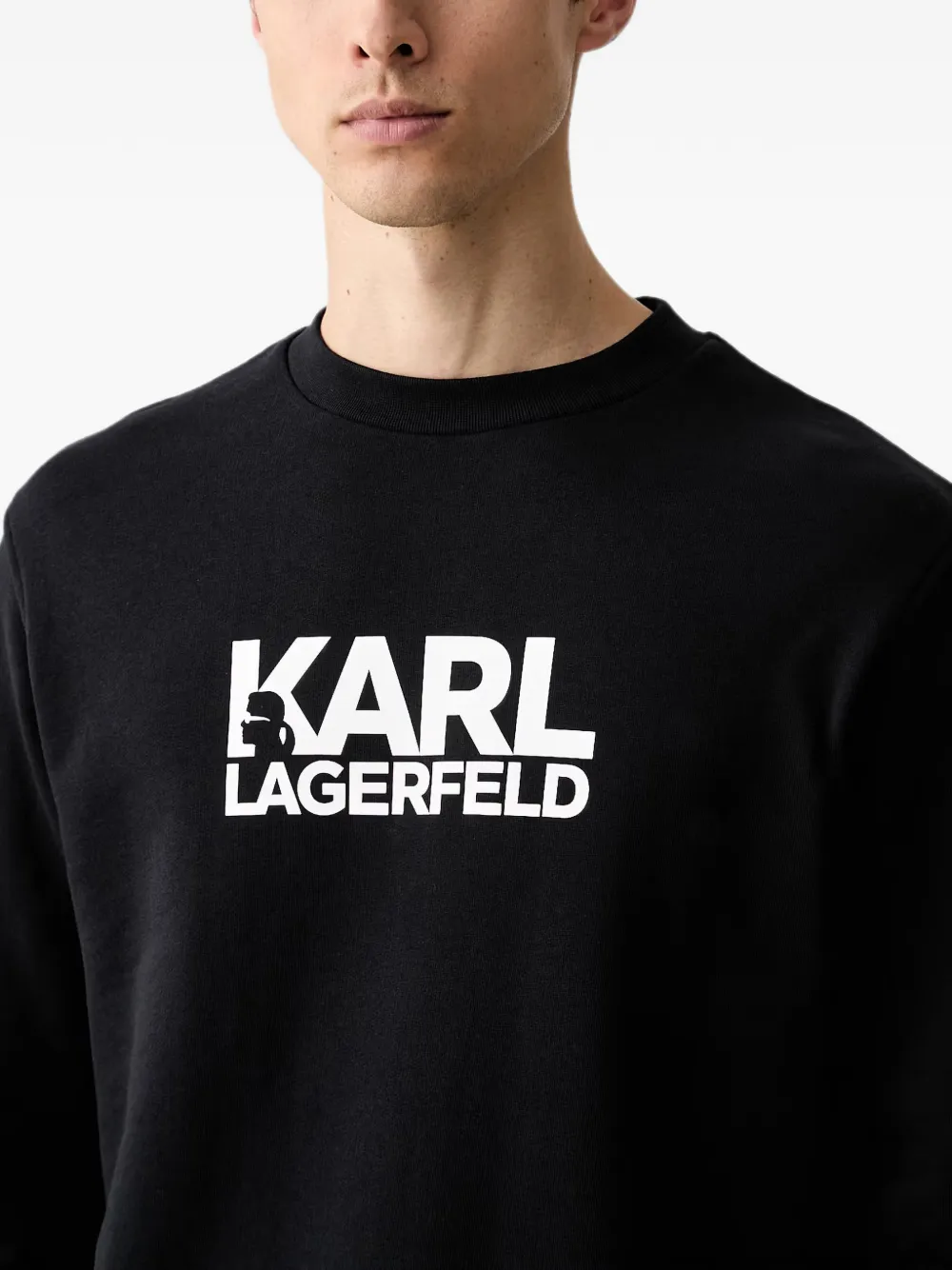 Karl Lagerfeld Sweater met logoprint Zwart