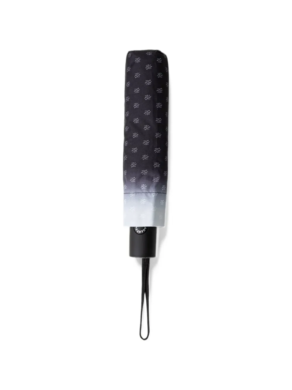 Karl Lagerfeld monogram-print ombré umbrella Zwart