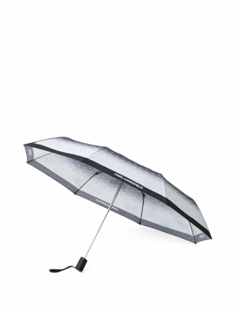 Karl Lagerfeld monogram-print ombré umbrella
