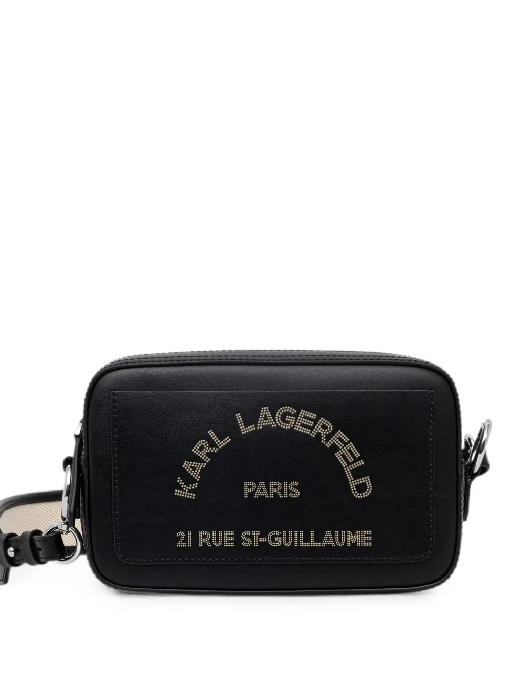 Karl Lagerfeld logo-stud shoulder bag - Nero