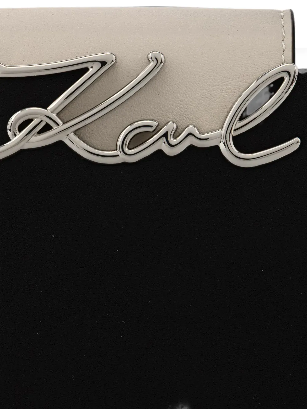 Karl Lagerfeld Karl Signature mini-schoudertas met logoplakkaat Zwart