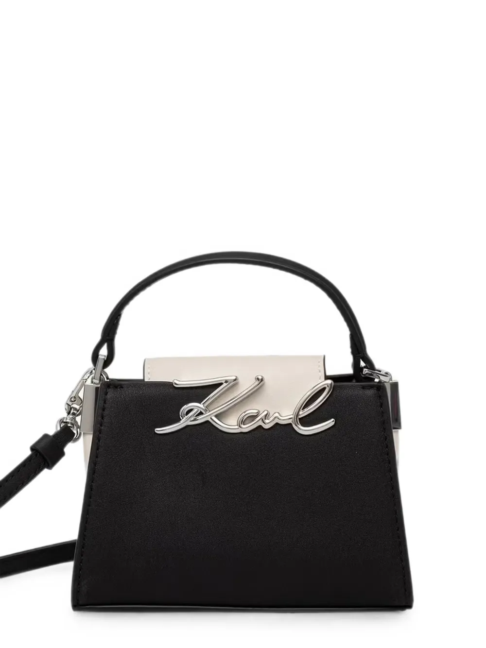 Karl Lagerfeld Karl Signature mini-schoudertas met logoplakkaat Zwart