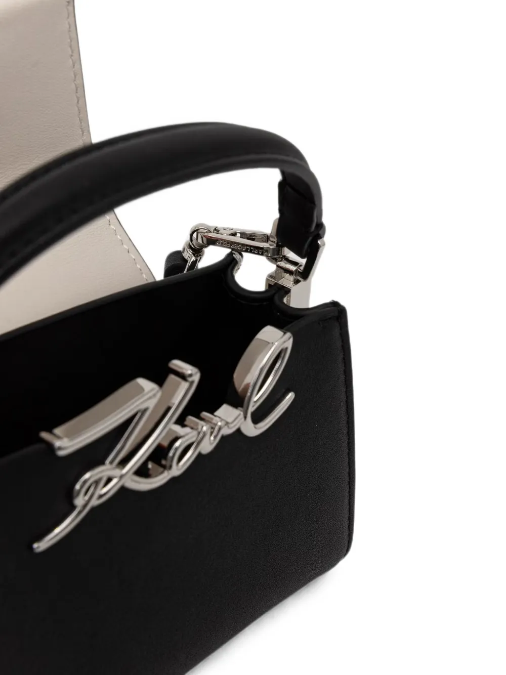 Karl Lagerfeld Karl Signature mini-schoudertas met logoplakkaat Zwart