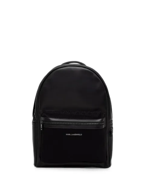 Karl Lagerfeld logo-plaque backpack