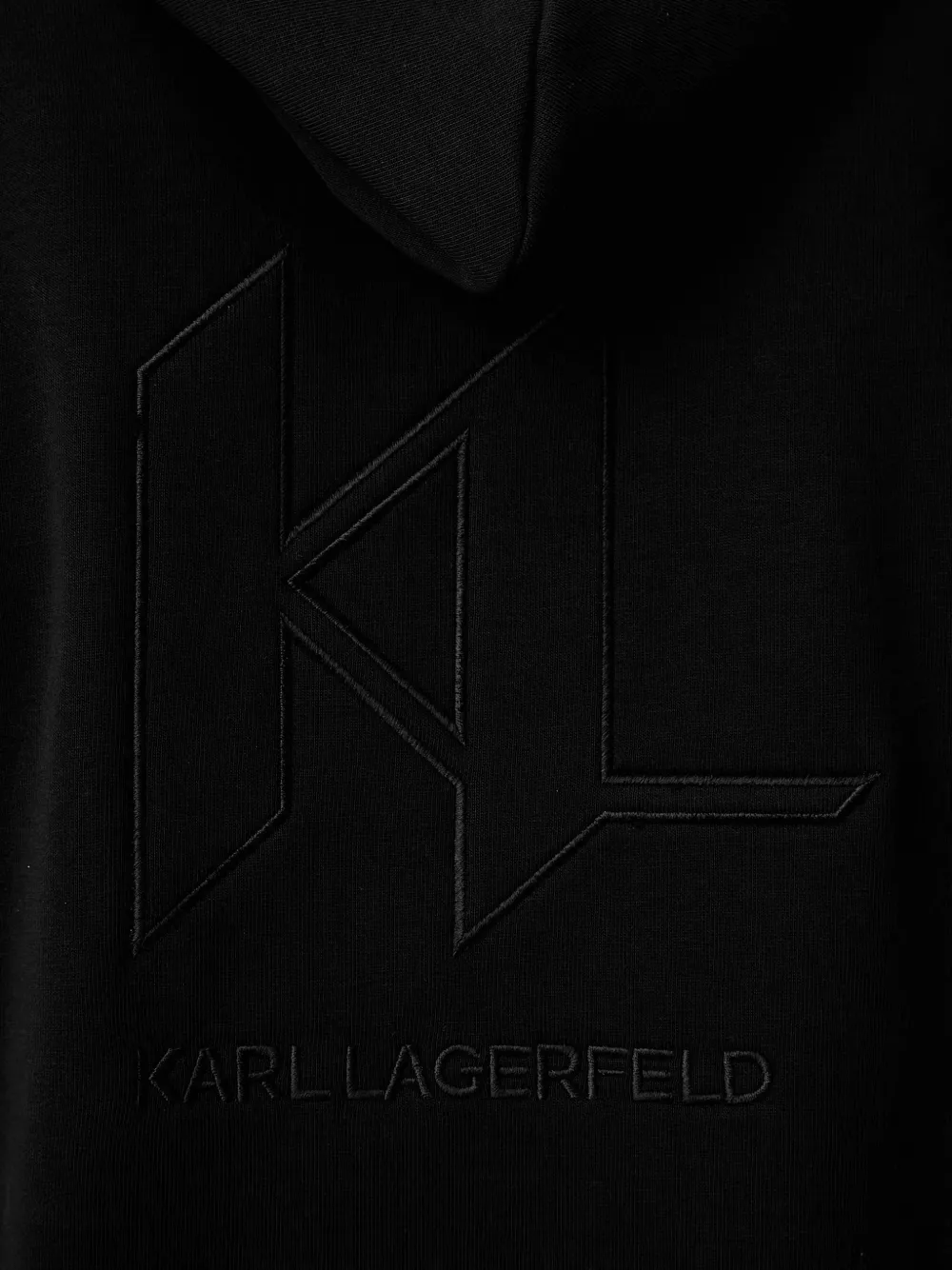 Karl Lagerfeld Hoodie met geborduurd logo Zwart