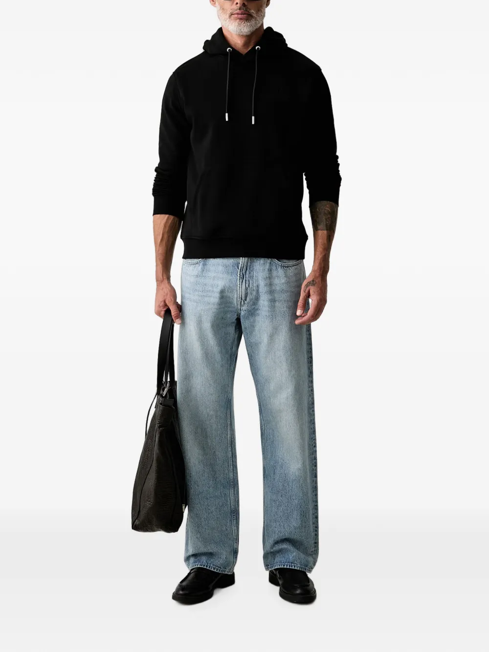 Karl Lagerfeld Hoodie met geborduurd logo Zwart