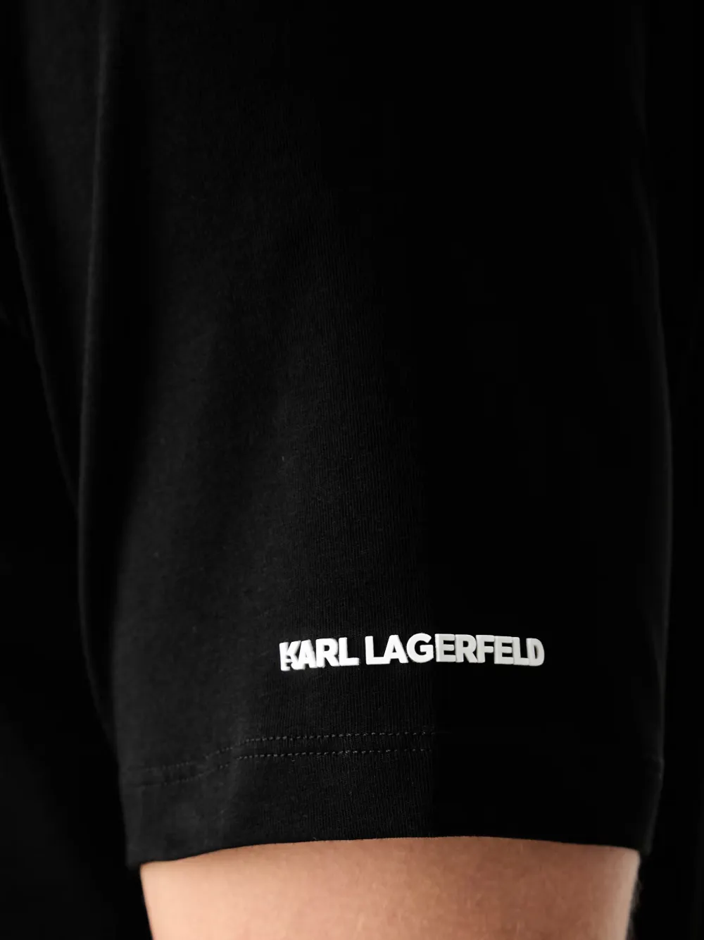 Karl Lagerfeld Ikonik poloshirt met opgestikt detail Zwart
