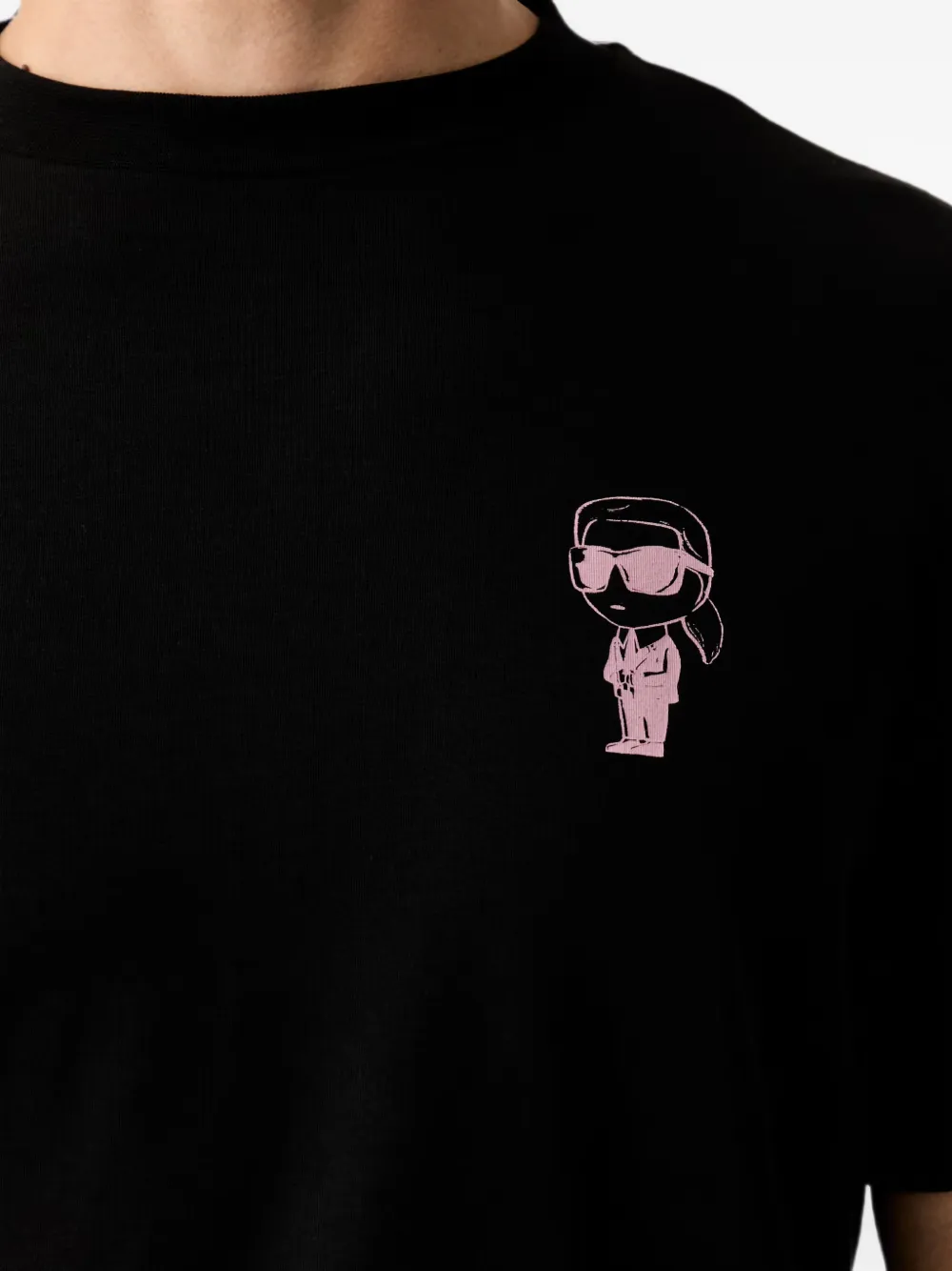Karl Lagerfeld Ikonik T-shirt met grafische print Zwart