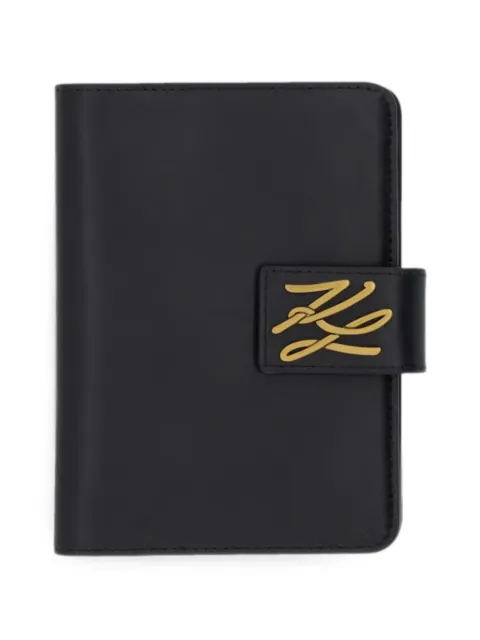 Karl Lagerfeld logo-plaque passport holder