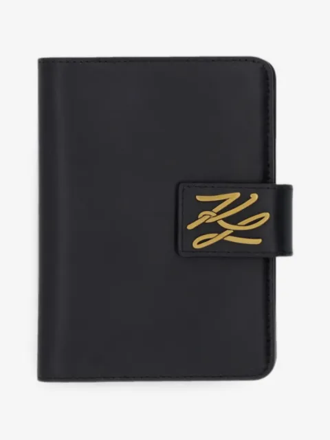 Karl Lagerfeld étui pour passeport à plaque logo