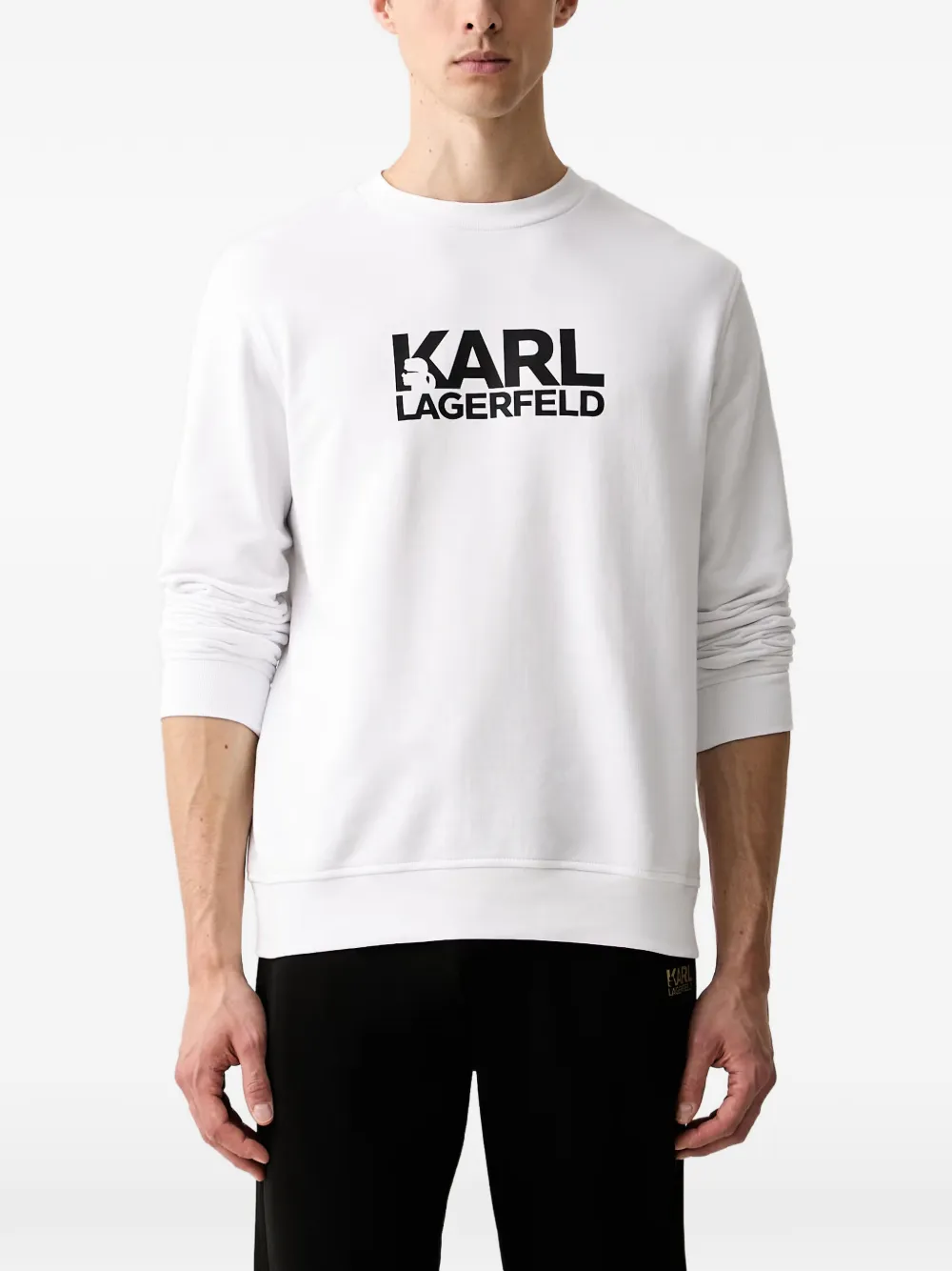 Karl Lagerfeld logo-print sweater - Bianco
