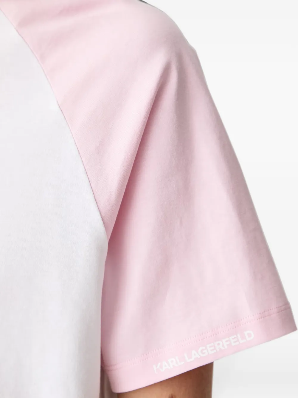Karl Lagerfeld T-shirt met logoprint en raglan mouwen Wit