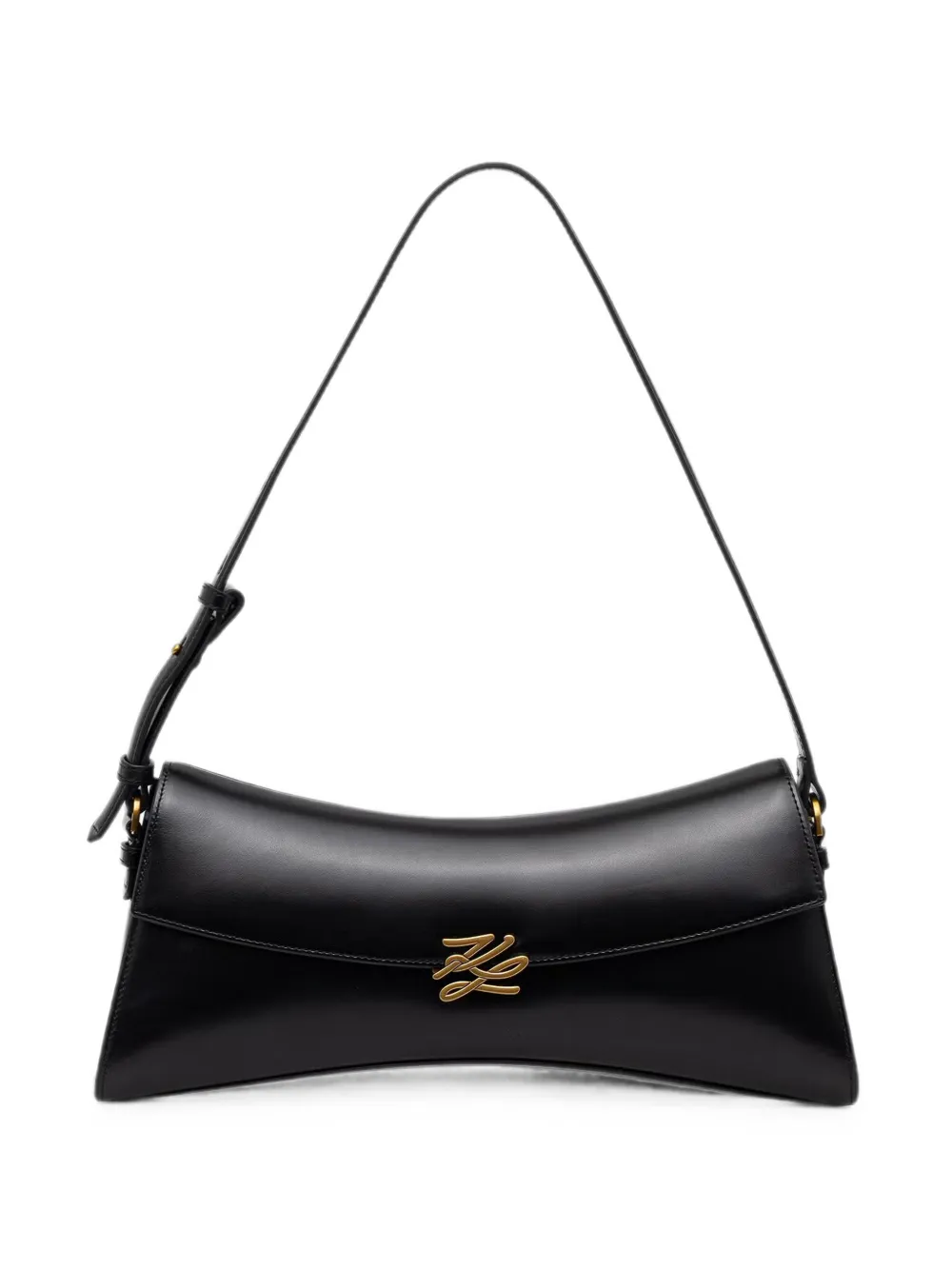 Karl Lagerfeld logo-plaque shoulder bag - Nero