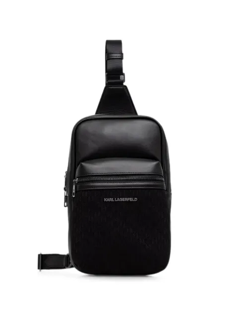 Karl Lagerfeld mochila con placa del logo