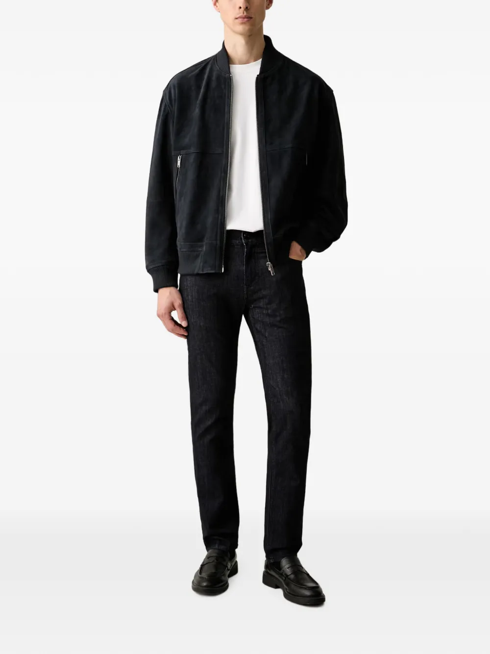 Karl Lagerfeld logo-patch slim-fit jeans Blauw