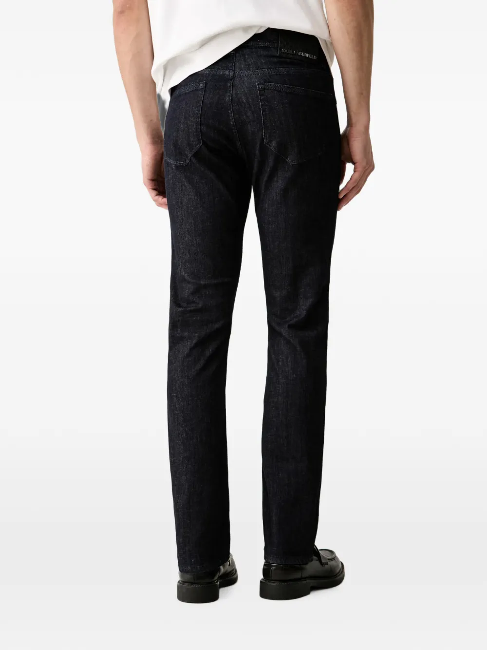Karl Lagerfeld logo-patch slim-fit jeans Blauw
