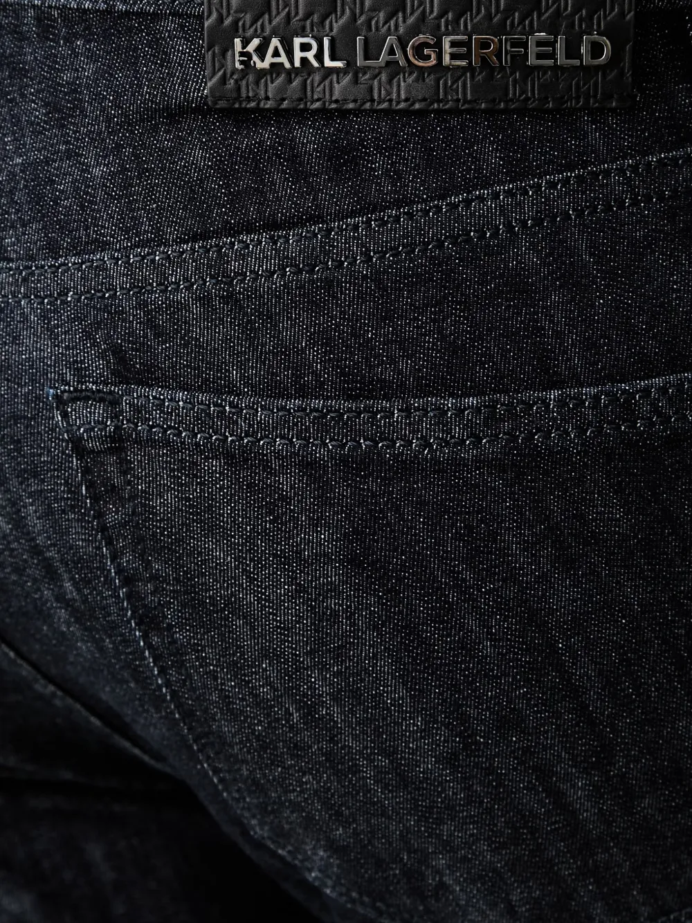 Karl Lagerfeld logo-patch slim-fit jeans Blauw