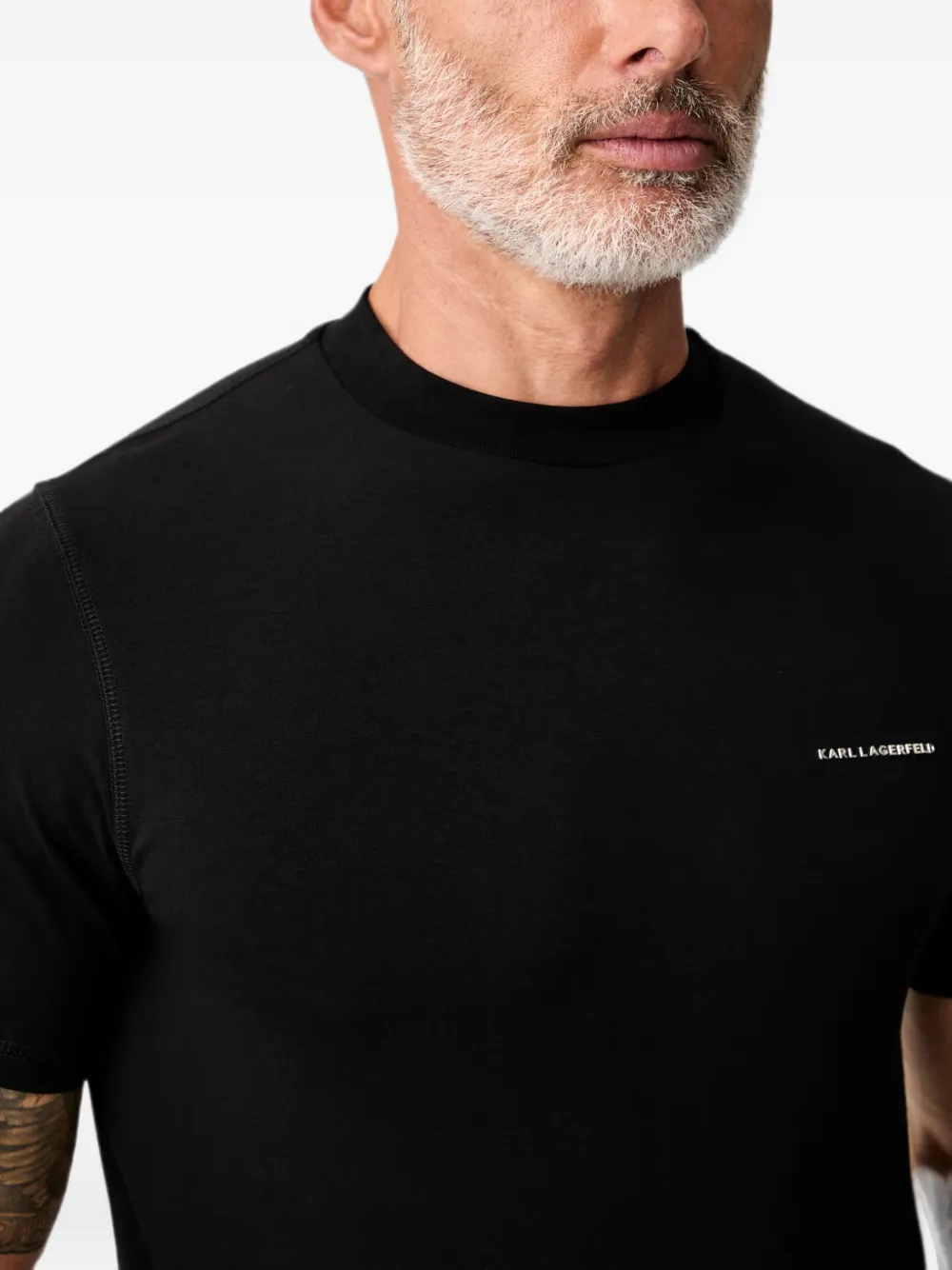 Karl Lagerfeld T-shirt met ronde hals Zwart