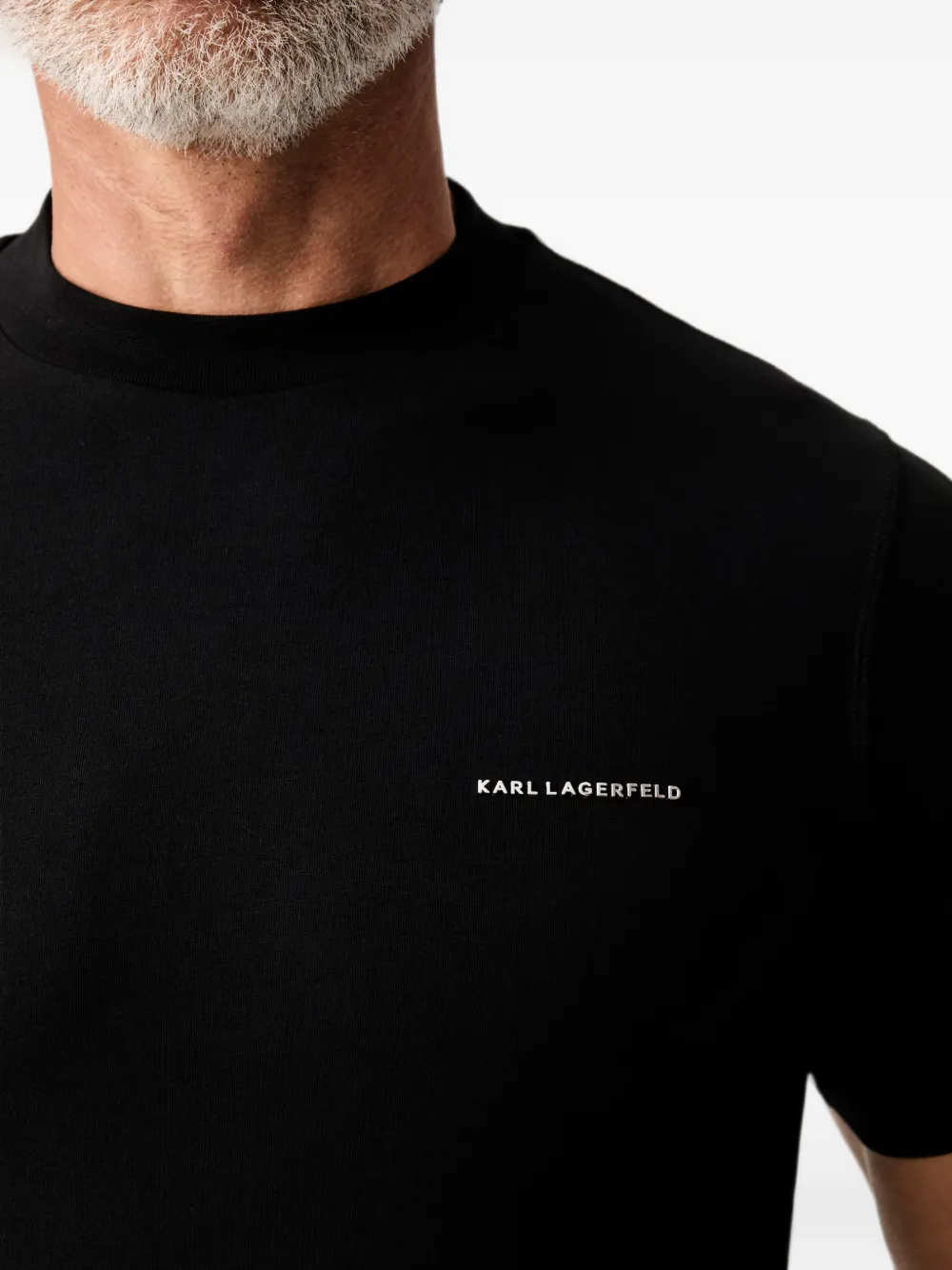 Karl Lagerfeld T-shirt met ronde hals Zwart