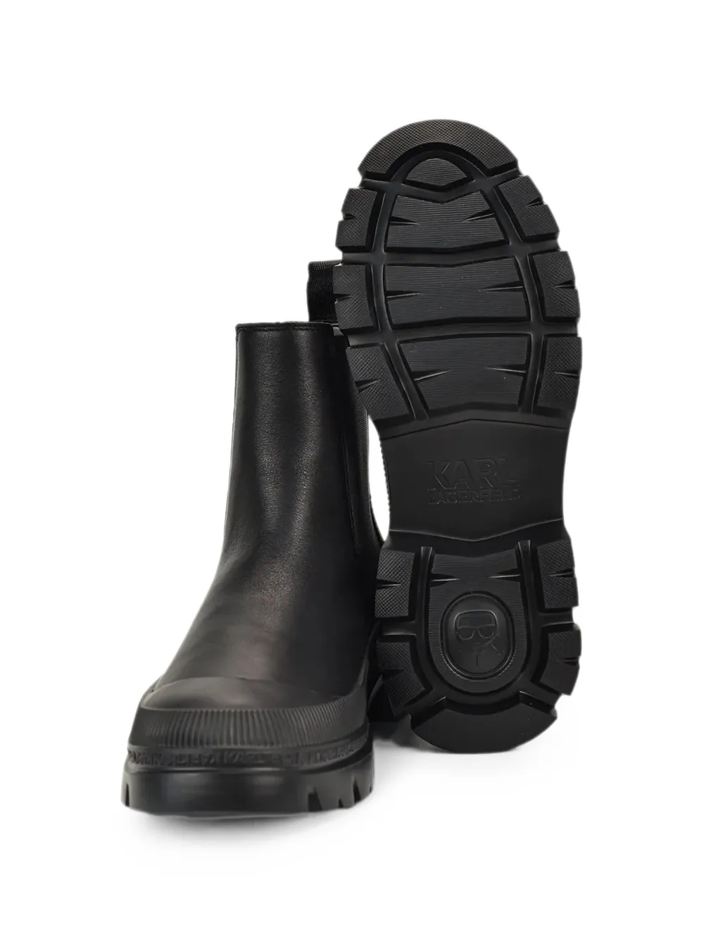 Karl Lagerfeld logo-print ankle boots Zwart